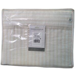 NWOT King size duvet cover light taupe stripe